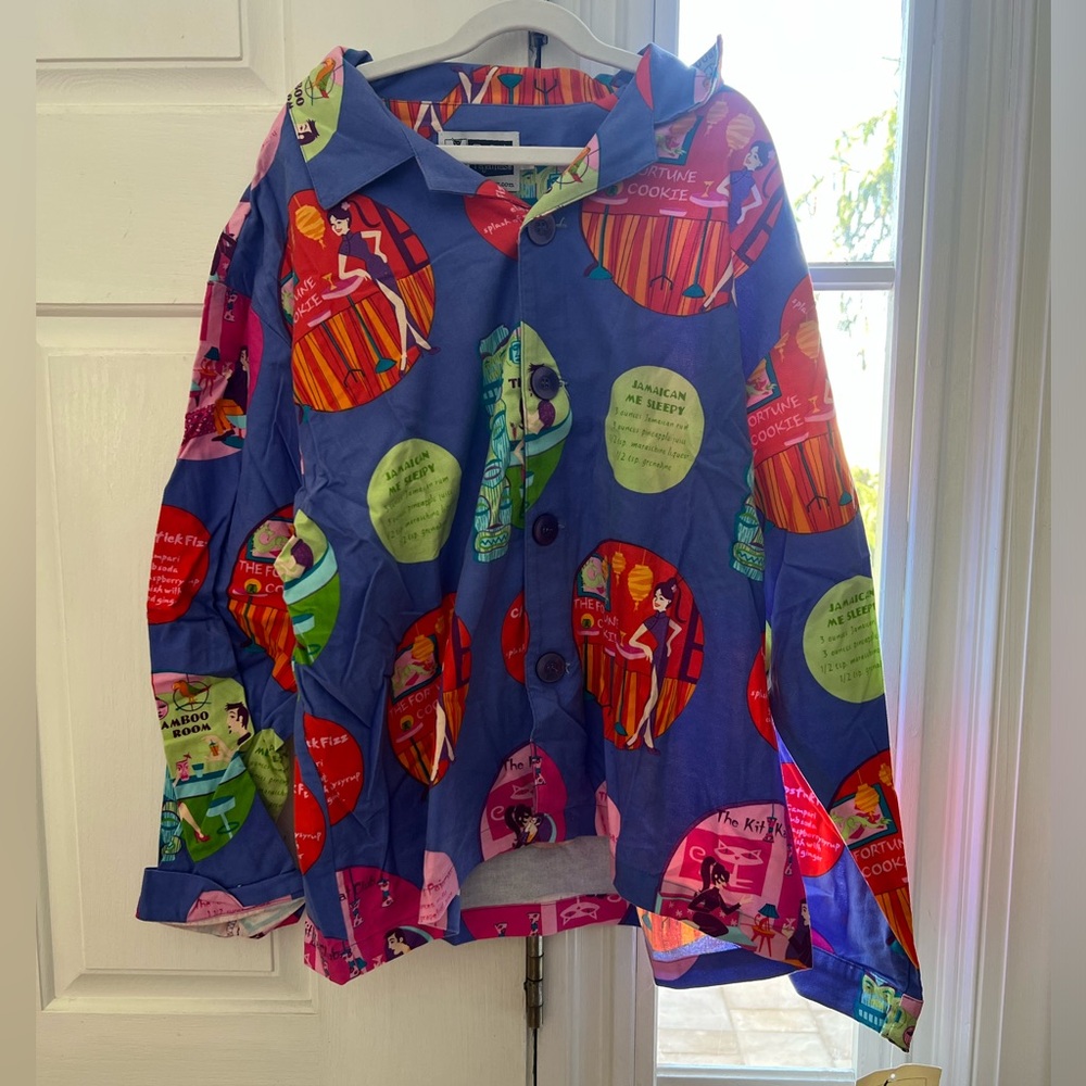 Colorful Graphic Button-Up Shirt